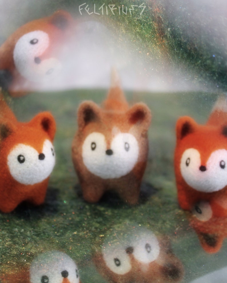 Little fox, needle felted art doll image 3