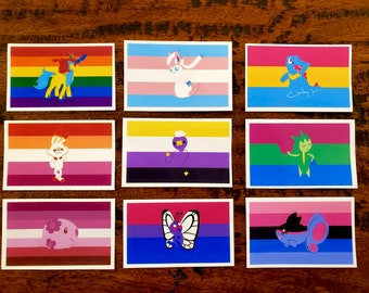 ÚLTIMA OPORTUNIDAD / LGBTQ Pokemon Vinilo Pegatinas / 3 pulgadas de ancho
