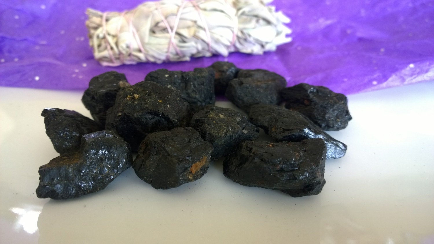 Highly Charged sm Black Tourmaline  Raw Healing Crystal Healing Stone…