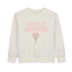 Personalized Cousin Toddler Sweatshirt Cute Gift Family Apparel Floral Design Toddler cousin shirt Matching cousin shirt matching family top