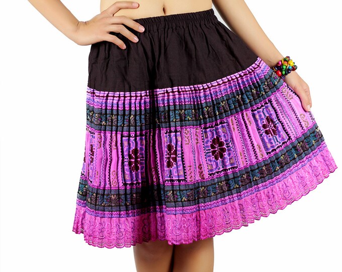 Vintage Boho Midi Skirt, Tribal Skirt, Music Festival Bohemian Skirt