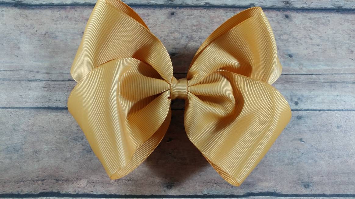 Big Gold Hair Bow. Large Gold Hair Bow. Gold Hair Bow. Toddler Etsy