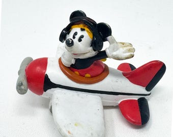 1980s Mickey Mouse Applause “Sky’s the Limit” PVC Pilot Figure – Vintage Disney Collectible