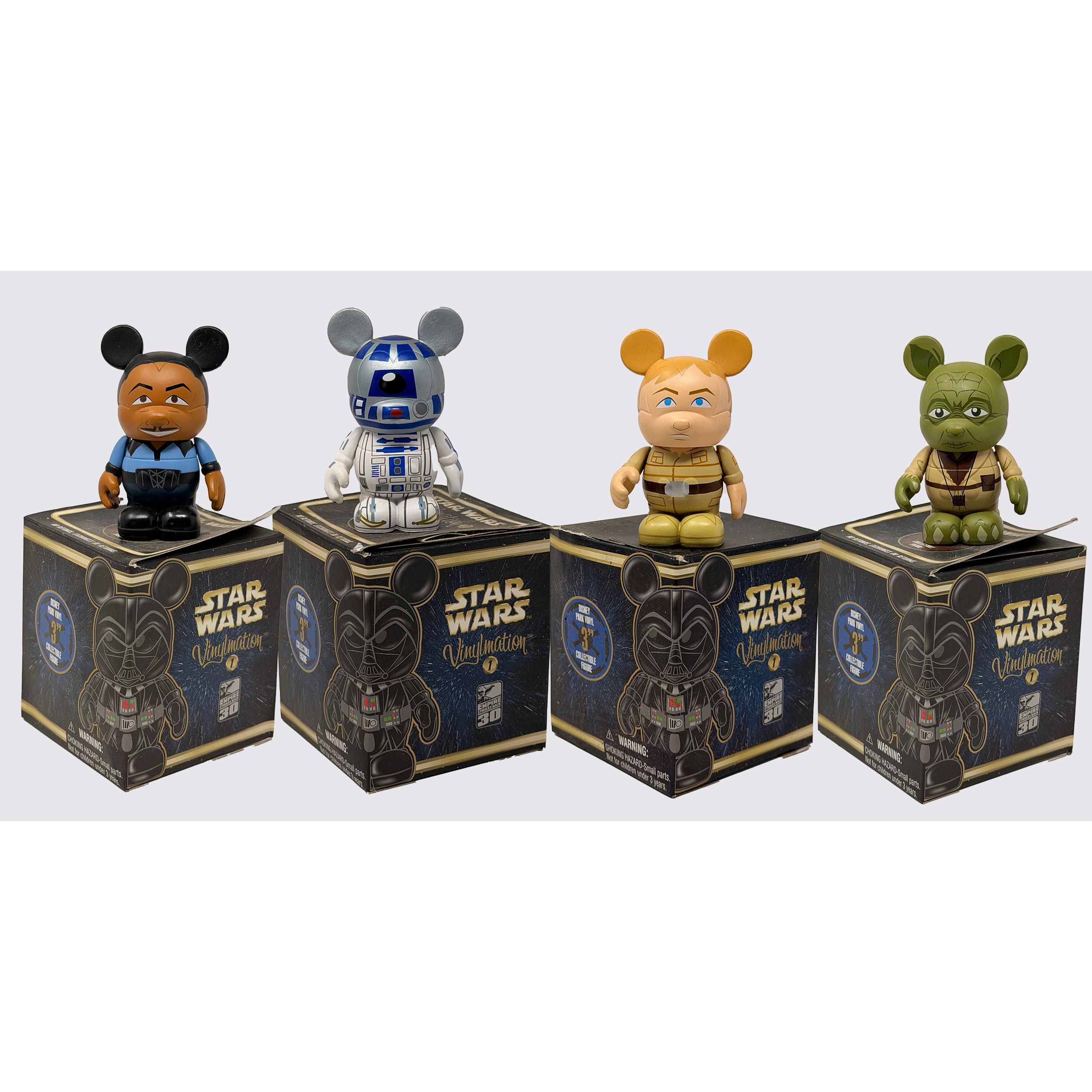 2010 Disney Vinylmation Star Wars Series 1 3” Figure Set of 4