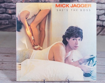 Álbum de vinilo vintage She's The Boss de Mick Jagger de 1985. Primera impresión en EE. UU. Columbia FC 39940 Carrollton Pressing.