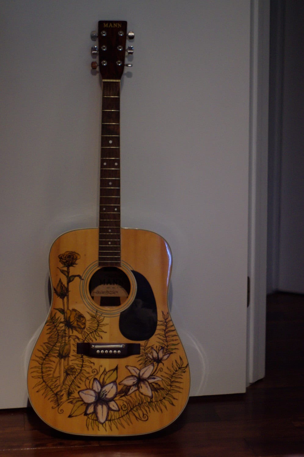 Handpainted guitar Etsy