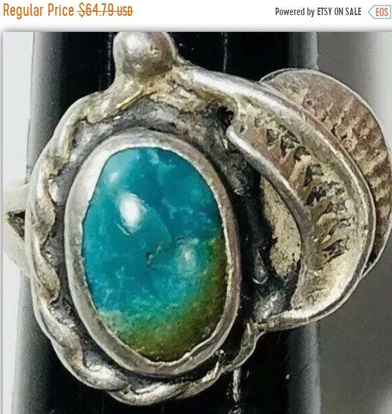SALE NOW Native Sterling Ring Native American Turq