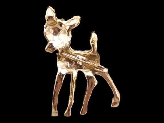 Oh Deer! Cutest Deer Figural Brooch with Pavé Set… - image 2