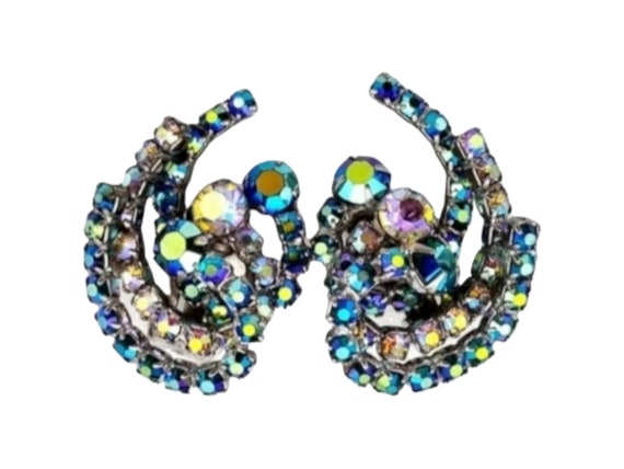 Rhinestone Brooch Earrings Set, Gorgeous Emerald … - image 6