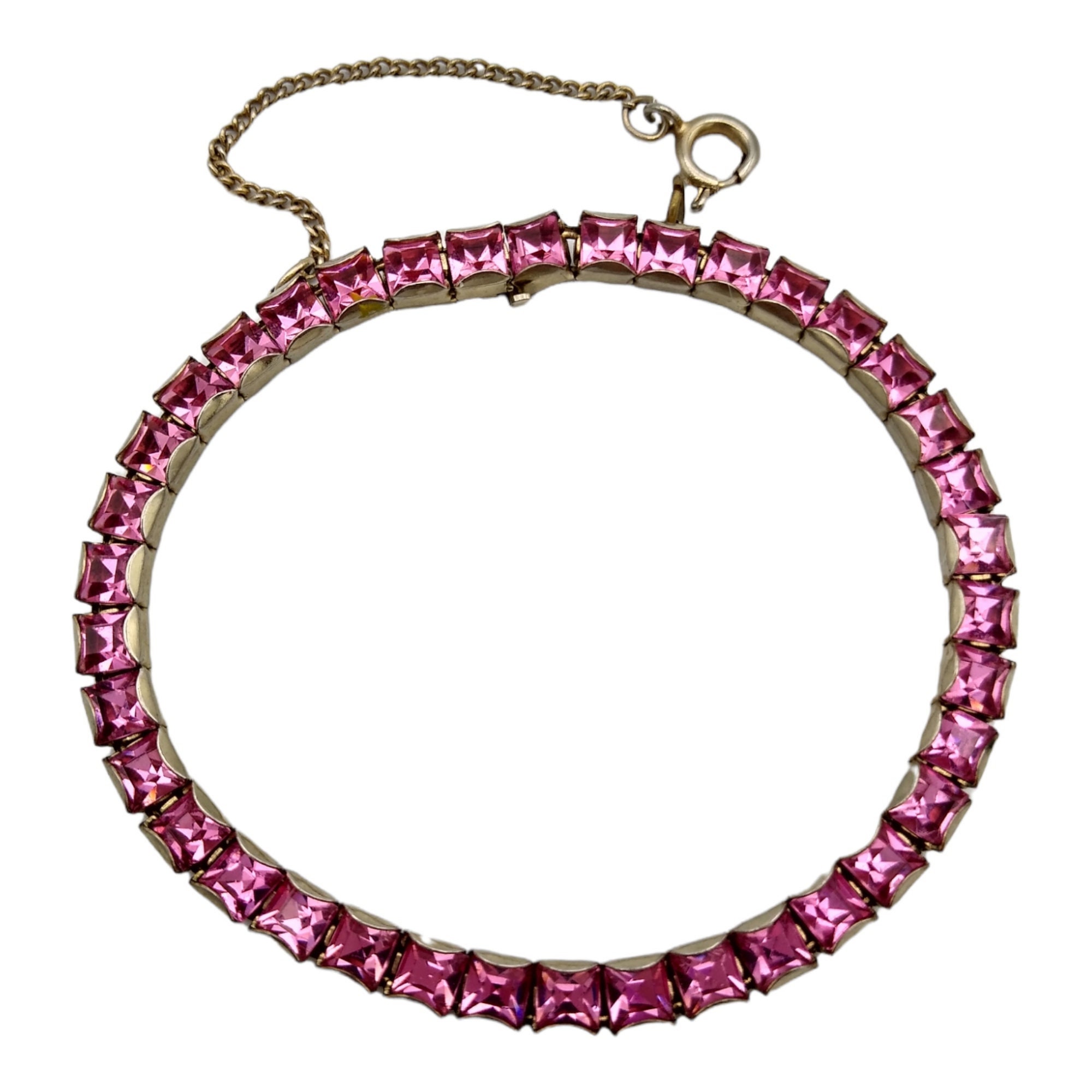 Diamond and Light Pink String Bracelet – Nell