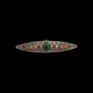 Multicolor Rhinestone Oversized Bar Pin