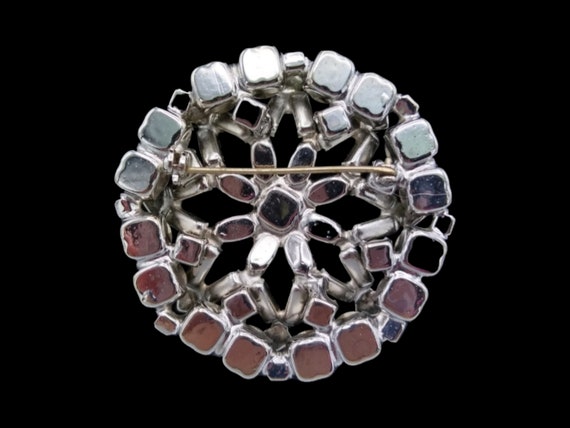 Rhinestone Snowflake Brooch, Large Unsigned Beaut… - image 2