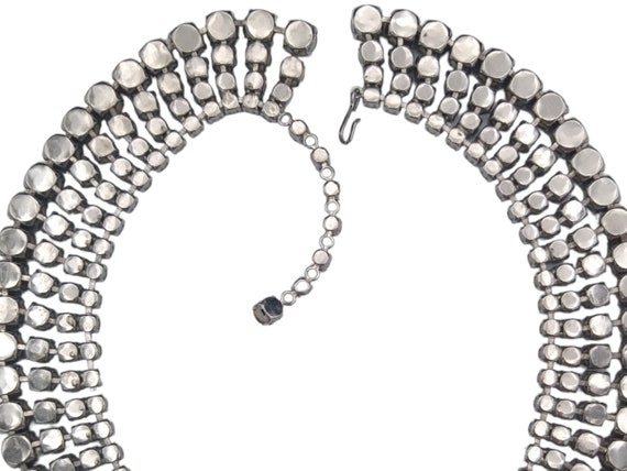 Purple Rhinestone Necklace, Full Collar, Exquisit… - image 6