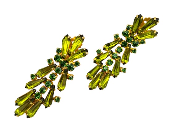 Green Juliana Parure, Necklace Bracelet Earrings,… - image 4