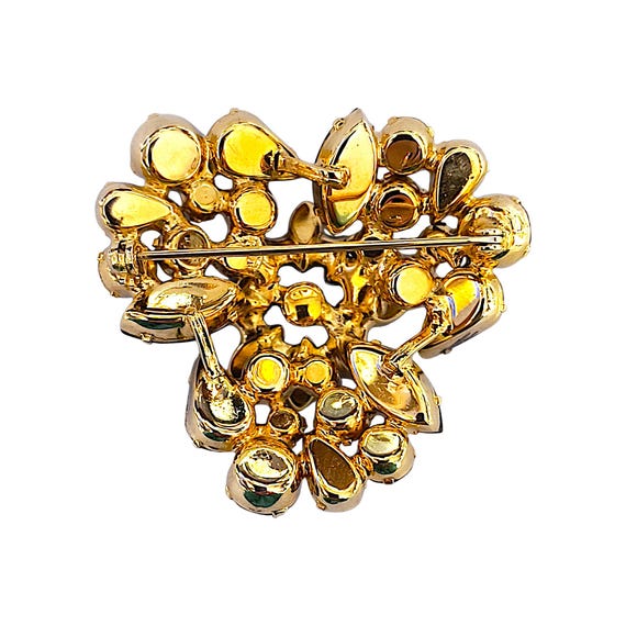 Purple Pansy Rhinestone Brooch View 3