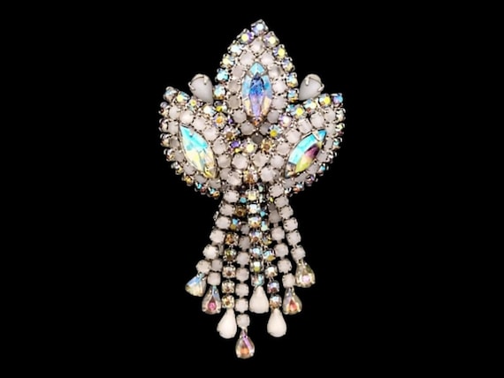 Hobe Brooch, Incredible Unsigned Hobe Frosted Sat… - image 1