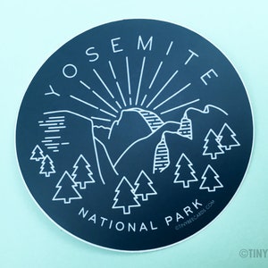 Yosemite National Park Sticker  - nature lover, outdoorsy national park gifts, car laptop sticker, waterproof sticker