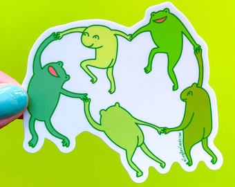 Matisse The Dance Frogs Vinyl Sticker - Classic Art History Funny Cottagecore Decal