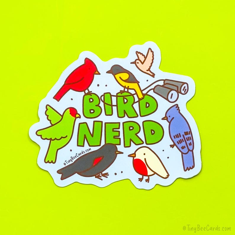 Bird Nerd Vinyl Sticker - Bird Watcher Animal Lover Birding Gift image 4