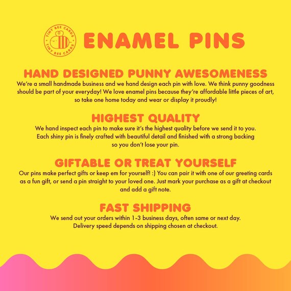 'Buy Me Pizza' Enamel Pin with Card 'Buy Me Pizza' Enamel Pin with Card