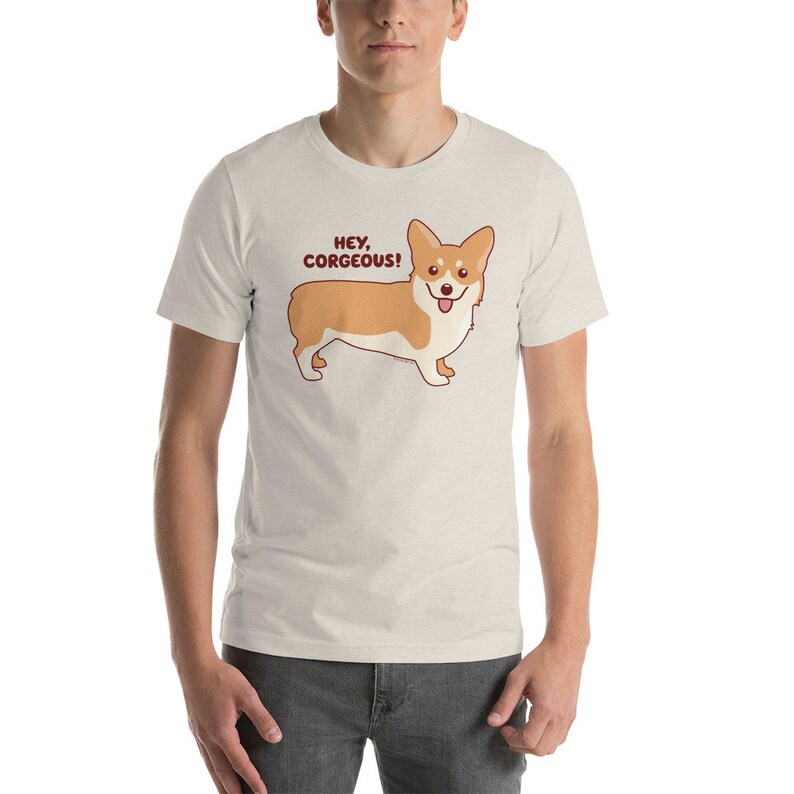 Corgi T-Shirt Hey Corgeous funny shirt valentine gift, corgi dog lover gift, men women unisex tee image 3