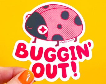 Buggin Out Ladybug Insect Vinyl Sticker