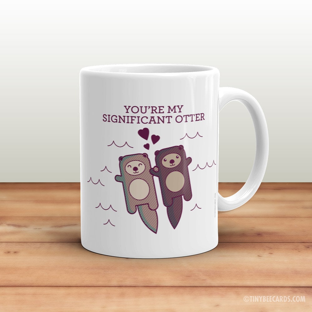 Coffee Mug Gift You Are My Otter Half White Ceramic 11 oz Gift Box Romantic Cute Coffee Mug Gift You Are My Otter Half White Ceramic 11 oz Gift Box Romantic Cute
