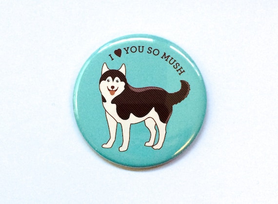 Pin Magnet or Pocket Mirror Funny Corgi Dog ButtonHey Corgeous