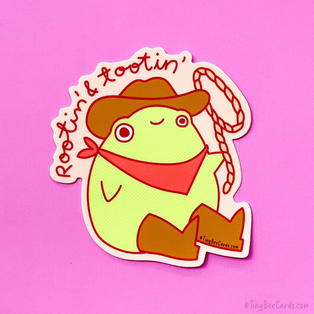 Cowboy Frog Vinyl Sticker - Rootin' and Tootin' Decal - Etsy