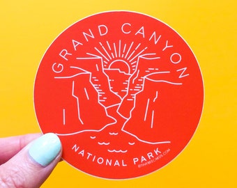 Grand Canyon National Park Sticker  - water bottle decal, outdoorsy national park gift for him her, nature lover, Arizona US