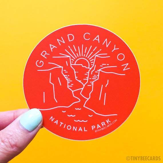 Grand Canyon National Park Sticker  - water bottle decal, outdoorsy national park gift for him her, nature lover, Arizona US