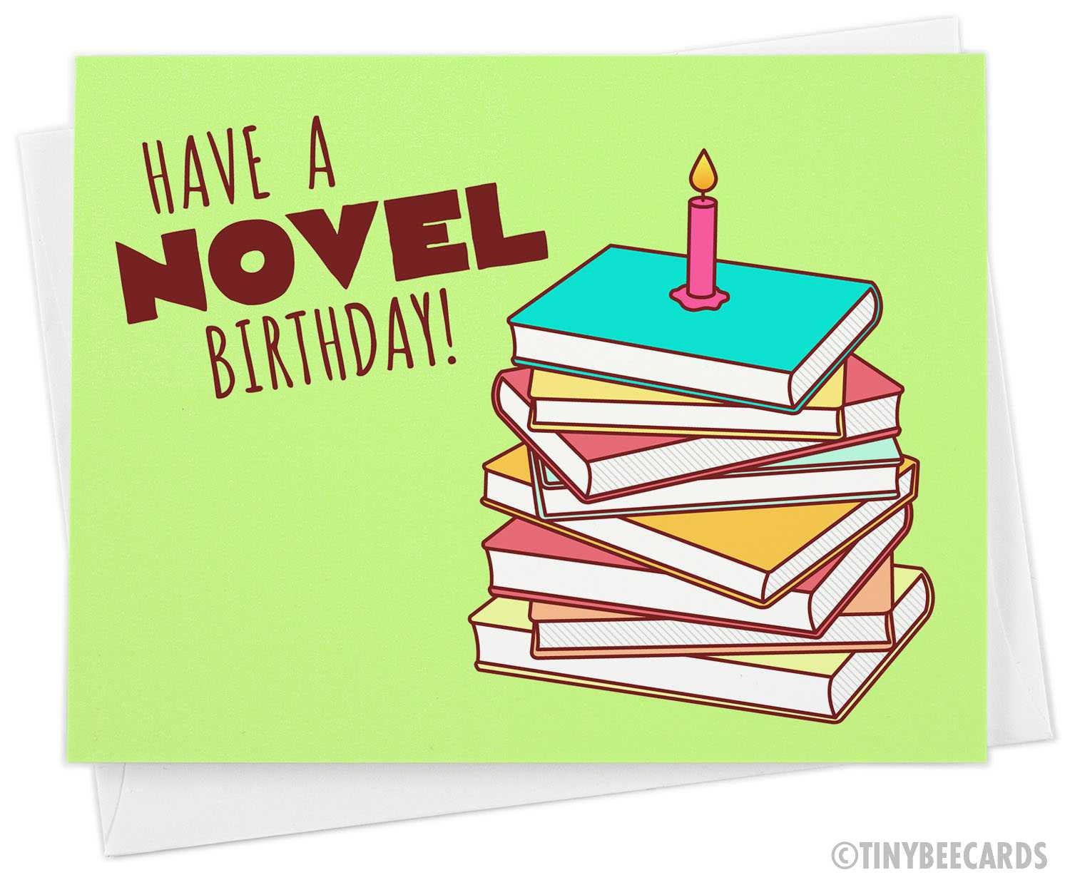 Book Lover Birthday Card Have a Novel Birthday Etsy
