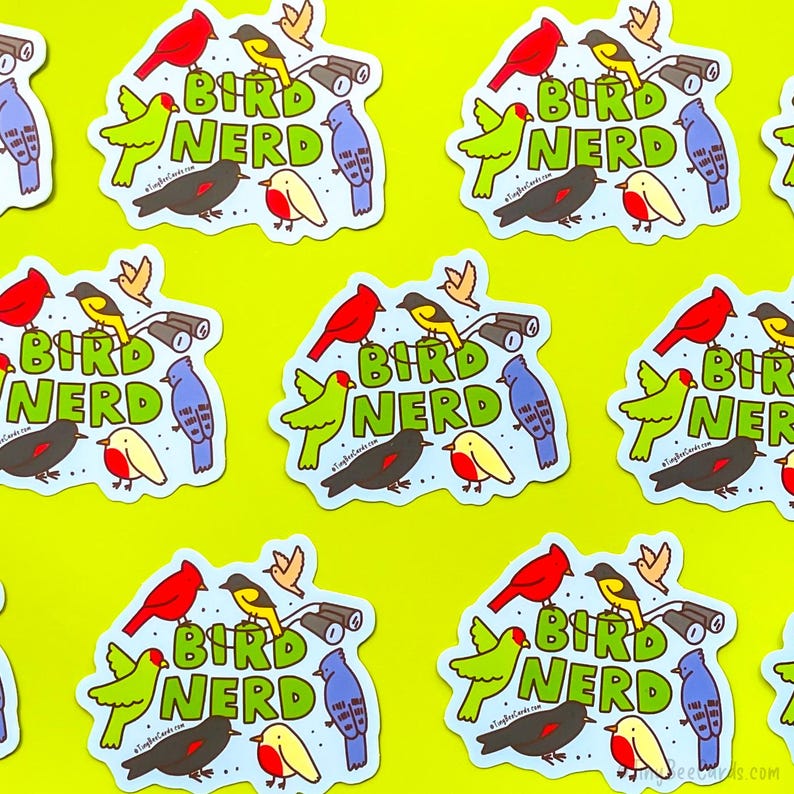 Bird Nerd Vinyl Sticker - Bird Watcher Animal Lover Birding Gift image 2