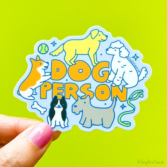 Dog Person Vinyl Sticker, Gift for Dog Lovers, Waterbottle Planner Laptop Decal