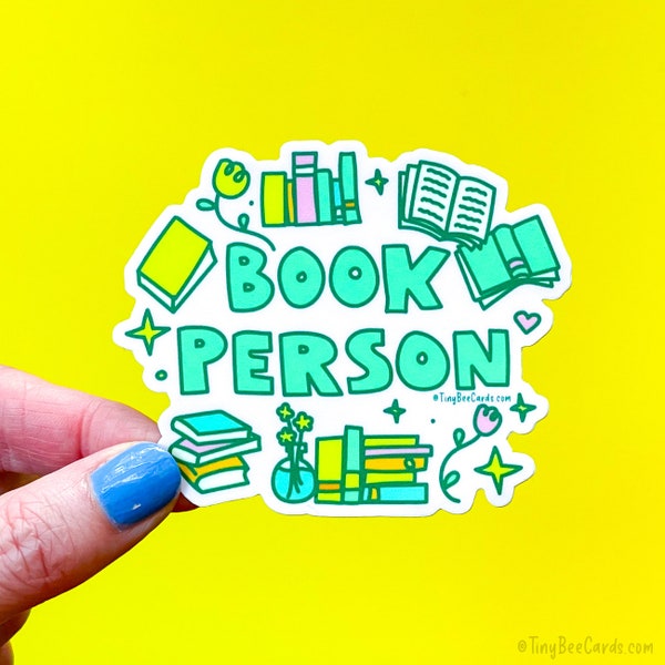 Book Person Vinyl Sticker - Bookish Gift for Reading Lover, Ebook or E-Reader Decal for Him or Her