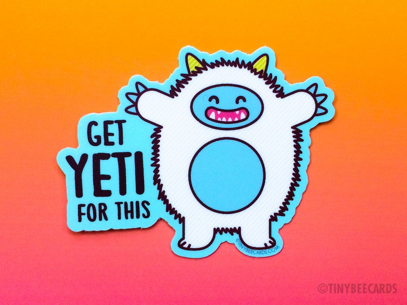 Funny Yeti Sticker get Yeti for This Cute Etsy