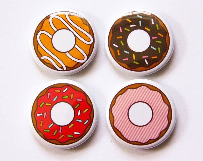 Donut Set 4 Refrigerator Foodie Gift Etsy
