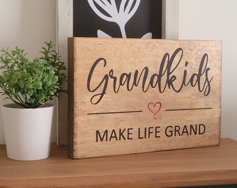 grandparents gift, wood sign, parents gift, mothers day, fathers day, gift, unique gift, home decor, living room decor, entryway