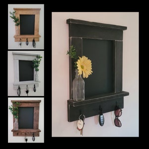 Chalkboard, Whitewashed Chalkboard, Walnut Chalkboard, Oak Chalkboard, Wall organizer, Chalkboard with Hooks, Chalkboard with Shelf, Decor