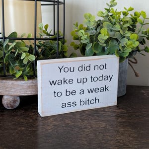 inspirational sign, gift for female, gift for mom, small wood sign, funny inspiration