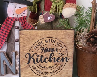 nana gift, nana sign, nana kitchen, grandparents' gift, home decor, wood sign