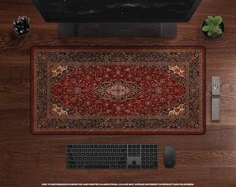 The Dude Desk Mat • XL Gaming Mouse Pad, Large Mousepad, Extended Mousepad, Persian Rug Design, Movie Theme Decor, Gift for Movie Lovers