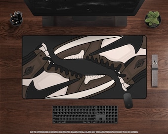 Retro Ones Desk Mat • XL Gaming Mouse Pad, Large Mousepad, Gaming Mat, Mousepad XXL, Hypebeast, Sneakerhead, Sneaker Decor, Desk Accessories