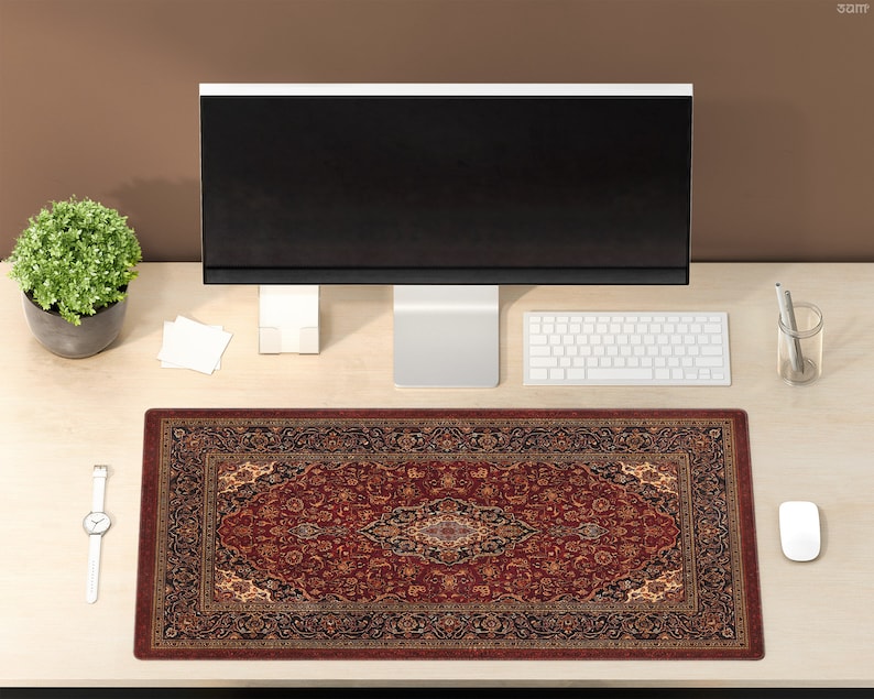 The Dude Desk Mat XL Gaming Mouse Pad, Large Mousepad, Extended Mousepad, Persian Rug Design, Movie Theme Decor, Gift for Movie Lovers image 9