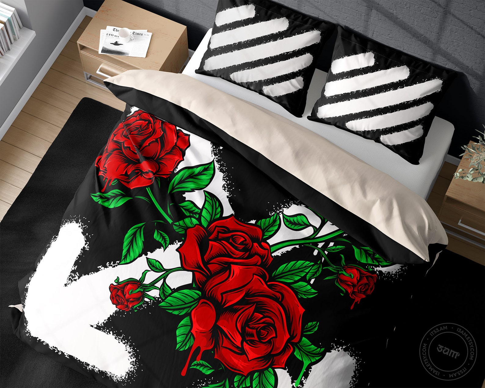 Summer Nights Bedding Set Hypebeast Room Decor Streetwear Etsy