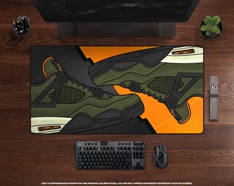 Undefeated Fours Desk Mat • XL Gaming Mouse Pad, Large Mousepad, XXL Gaming Mat, Sneakerhead, Hypebeast Sneaker Decor, Desk Accessories