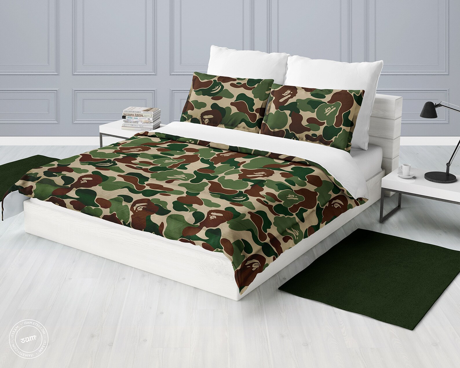 Street Wars Army Camo Bedding Set Hypebeast Bedroom Decor Etsy