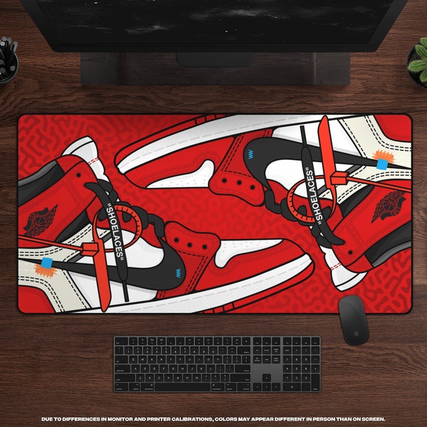 Shoelaces Desk Mat • XL Gaming Mouse Pad, Large Mousepad, Gaming Mat, Streetwear, Hypebeast, Sneakerhead, Sneaker Decor, Desk Accessories