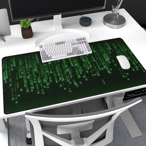 Unplug Desk Mat XL Gaming Mouse Pad, Large Mousepad, Extended Mousepad, Falling Matrix Code, Movie Theme Decor, Sci-fi Movie Lovers image 9