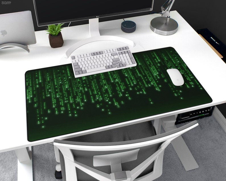 Unplug Desk Mat XL Gaming Mouse Pad, Large Mousepad, Extended Mousepad, Falling Matrix Code, Movie Theme Decor, Sci-fi Movie Lovers image 9